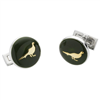 Laksen Pheasant Cufflinks Green/Gold 1